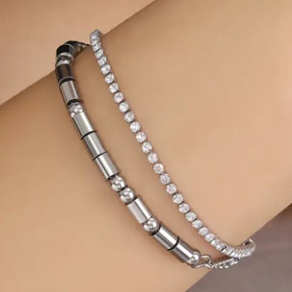 "I LOVE YOU" - Silver - Morse Code Bracelets w/Inspirational Message - Picture 1 of 3
